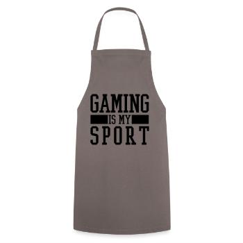 GAMING IS MY SPORT - Tablier de cuisine - gris - Devant - AI Model Male 185 dark (185cm)