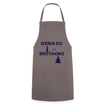 desir de bretagne - Tablier de cuisine - gris - Devant - AI Model Male 185 dark (185cm)