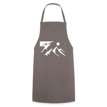 Bouldern Klettern - Kochschürze - Grau - Vorne - AI Model Male 185 dark (185cm)
