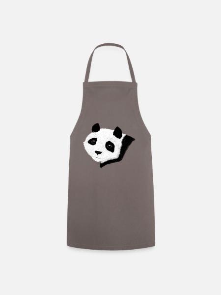Sweet Panda - Cooking Apron - grey
