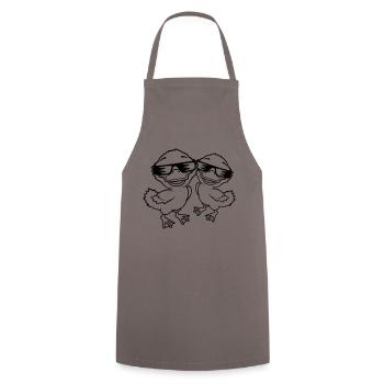 Team 2 cool ducklings - Cooking Apron - grey - Front - AI Model Male 185 dark (185cm)