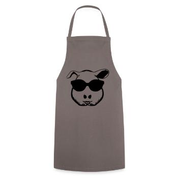 Guinea Pig Cool Lunettes de soleil Funny Vector 6 - Tablier de cuisine - gris - Devant - AI Model Male 185 dark (185cm)