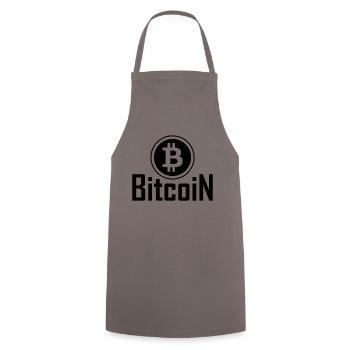 Crypto Bitcoin Trading - Cooking Apron - grey - Front - AI Model Male 185 dark (185cm)