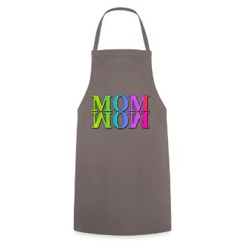 Mama Mom Wow Mothers Day Funny Cute Family Mother - Cooking Apron - grey - Front - AI Model Male 185 dark (185cm)