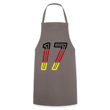 17 Number symbol Germany - Cooking Apron - grey - Front - AI Model Male 185 dark (185cm)