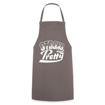 Fort et assez drôle Gym Fitness Dire - Tablier de cuisine - gris - Devant - AI Model Male 185 dark (185cm)