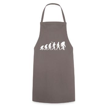 Evolution - Bigfoot - Yeti - Cooking Apron - grey - Front - AI Model Male 185 dark (185cm)