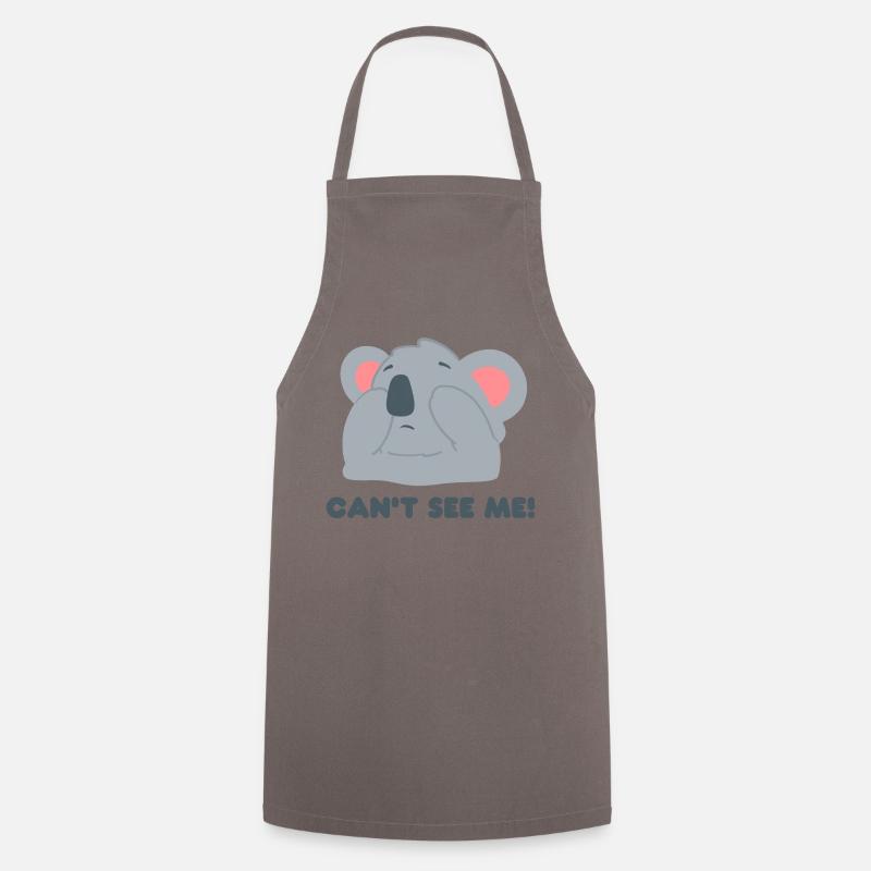Koala Design "CAN ́T SEE ME" - Cooking Apron - grey