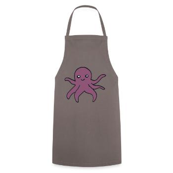 octopus - Cooking Apron - grey - Front - AI Model Male 185 dark (185cm)