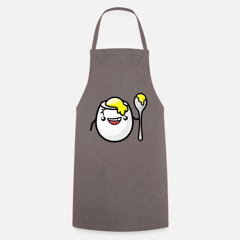 Breakfast egg while doing your hair - Cooking Apron - grey