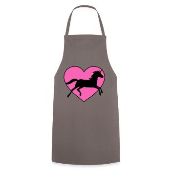 L’amour de la licorne - Tablier de cuisine - gris - Devant - AI Model Male 185 dark (185cm)