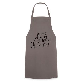 Griibi - Cooking Apron - grey - Front - AI Model Male 185 dark (185cm)