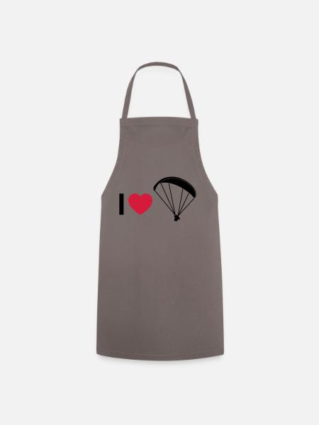 i love paragliding - Cooking Apron - grey