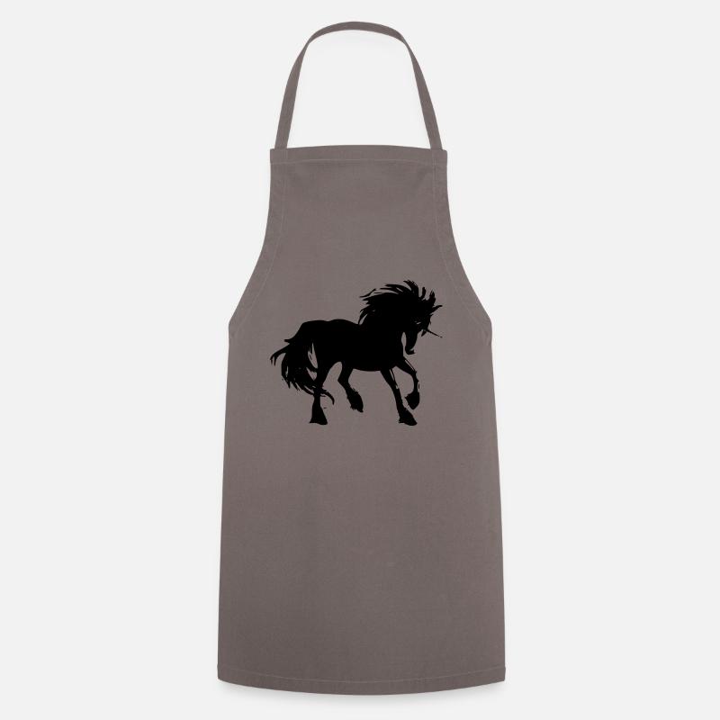 Einhorn - Kochschürze - Grau