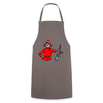 army soldier soldier knight world war world59 - Cooking Apron - grey - Front - AI Model Male 185 dark (185cm)