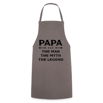 Papa - The Man, The Myth, The Legend - Kochschürze - Grau - Vorne - AI Model Male 185 dark (185cm)