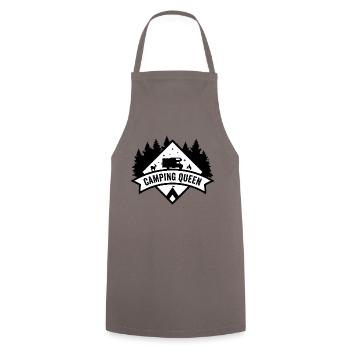 Camper Camping Queen Caravan Motorhome Women - Cooking Apron - grey - Front - AI Model Male 185 dark (185cm)