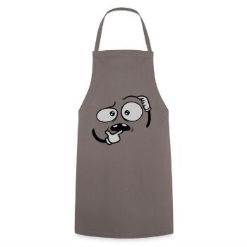 Hand gesture skeptical face - Cooking Apron - grey - Front - AI Model Male 185 dark (185cm)