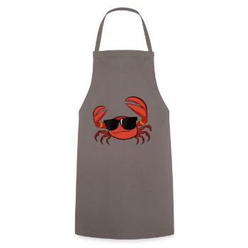 Crabe crabe avec lunettes de soleil - Tablier de cuisine - gris - Devant - AI Model Male 185 dark (185cm)