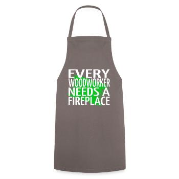 men a carpenters prayer tshirts happy cutter - Cooking Apron - grey - Front - AI Model Male 185 dark (185cm)