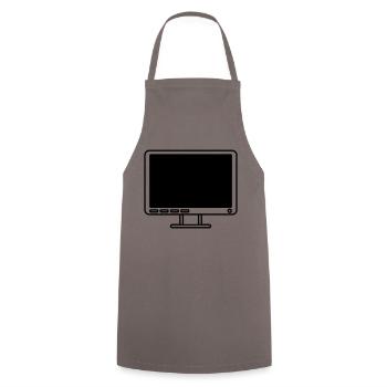 Bildschirm Anzeige Computer Icon - Kochschürze - Grau - Vorne - AI Model Male 185 dark (185cm)