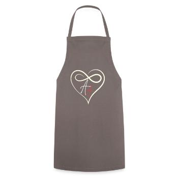 Amour double A - Tablier de cuisine - gris - Devant - AI Model Male 185 dark (185cm)