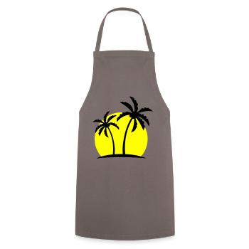 Symbole de Palm Island - Tablier de cuisine - gris - Devant - AI Model Male 185 dark (185cm)