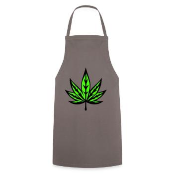 Hemp Leaf Hemp Symbol Weed Cannabis - Cooking Apron - grey - Front - AI Model Male 185 dark (185cm)