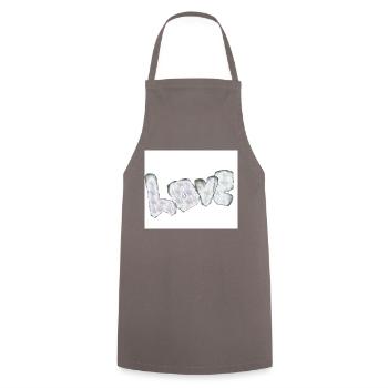 L’amour est tout simplement magique Lettrage de police - Tablier de cuisine - gris - Devant - AI Model Male 185 dark (185cm)