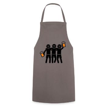 Party Team Beer Group - Cooking Apron - grey - Front - AI Model Male 185 dark (185cm)