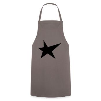 stern / star - Kochschürze - Grau - Vorne - AI Model Male 185 dark (185cm)
