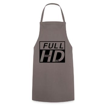 HD - Hacke Dicht - Kochschürze - Grau - Vorne - AI Model Male 185 dark (185cm)
