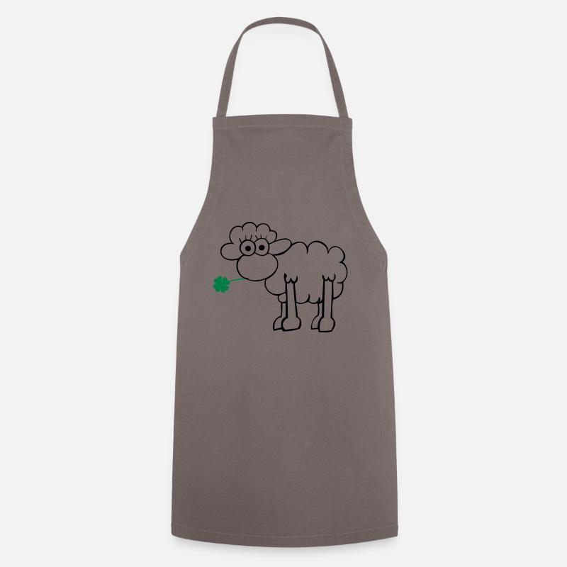 Les moutons avec du trèfle - Tablier de cuisine - gris