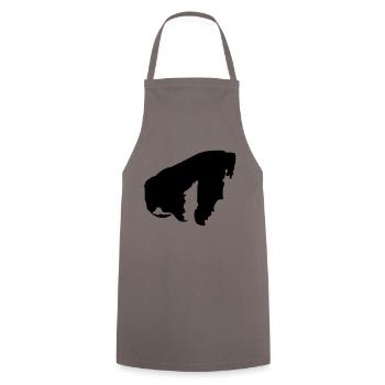 poel2 - Cooking Apron - grey - Front - AI Model Male 185 dark (185cm)
