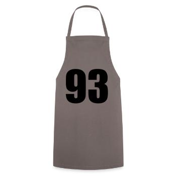93 - Cooking Apron - grey - Front - AI Model Male 185 dark (185cm)