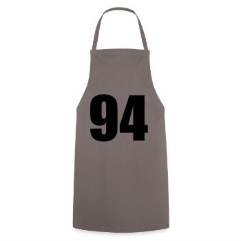 94 - Tablier de cuisine - gris - Devant - AI Model Male 185 dark (185cm)