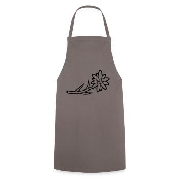 Blumen: Edelweiss - Tablier de cuisine - gris - Devant - AI Model Male 185 dark (185cm)