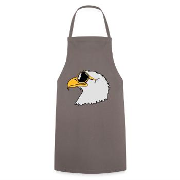 Drôle oiseau cool lunettes de soleil d'aigle - Tablier de cuisine - gris - Devant - AI Model Male 185 dark (185cm)