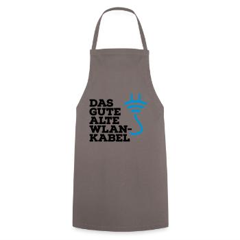 WLAN Kabel Computer Shirt - Kochschürze - Grau - Vorne - AI Model Male 185 dark (185cm)