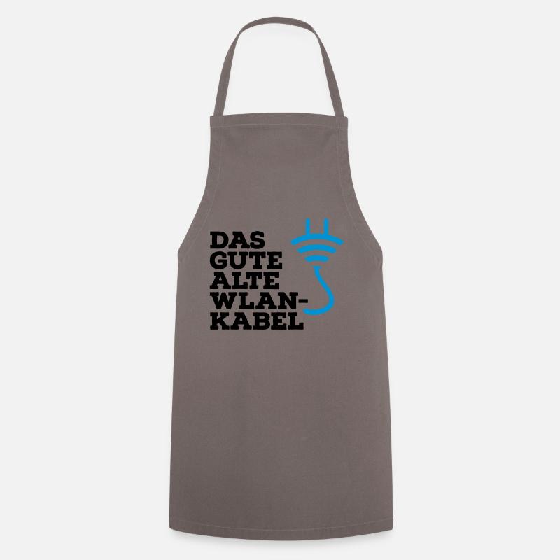 WLAN Kabel Computer Shirt - Kochschürze - Grau