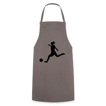 woman_soccer - Tablier de cuisine - gris - Devant - AI Model Male 185 dark (185cm)