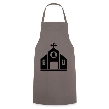 Église - Tablier de cuisine - gris - Devant - AI Model Male 185 dark (185cm)