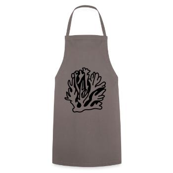 Coral Ocean - Cooking Apron - grey - Front - AI Model Male 185 dark (185cm)