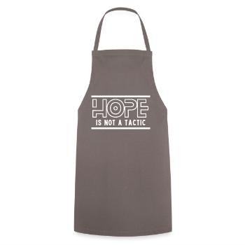 Hope is Not a Tactic - Cooking Apron - grey - Front - AI Model Male 185 dark (185cm)