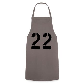22 - Kochschürze - Grau - Vorne - AI Model Male 185 dark (185cm)