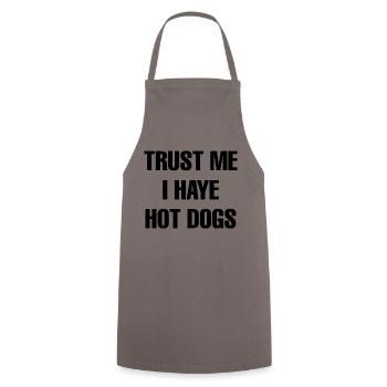 Dog Hund - Cooking Apron - grey - Front - AI Model Male 185 dark (185cm)