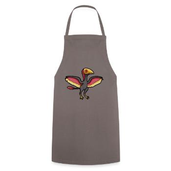 Cute Archaeopteryx, Dino, Dinosaur - Cooking Apron - grey - Front - AI Model Male 185 dark (185cm)