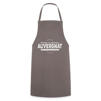 Véritable et authentique Auvergnat - Tablier de cuisine - gris - Devant - AI Model Male 185 dark (185cm)