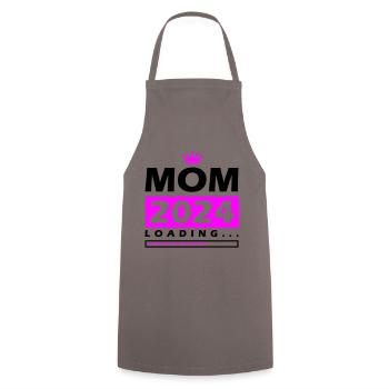 Mama 2024 Loading Mom - Kochschürze - Grau - Vorne - AI Model Male 185 dark (185cm)