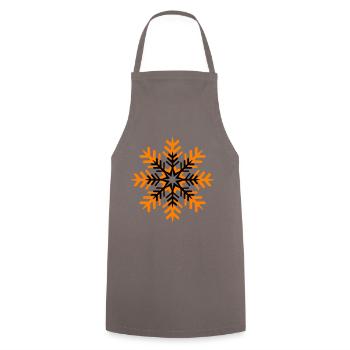 Schneeflocke Winter Symbol - Kochschürze - Grau - Vorne - AI Model Male 185 dark (185cm)